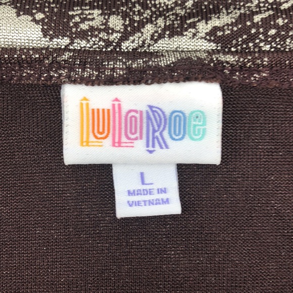 LuLaRoe Gold Bronze Metallic Irma Tunic Top - Picture 6 of 8